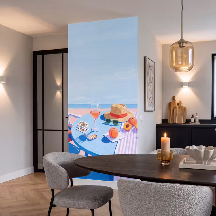 Tapete - Strand – Picknick – Sommer - Strand - Picknick - Zomer Behang Vlies klein