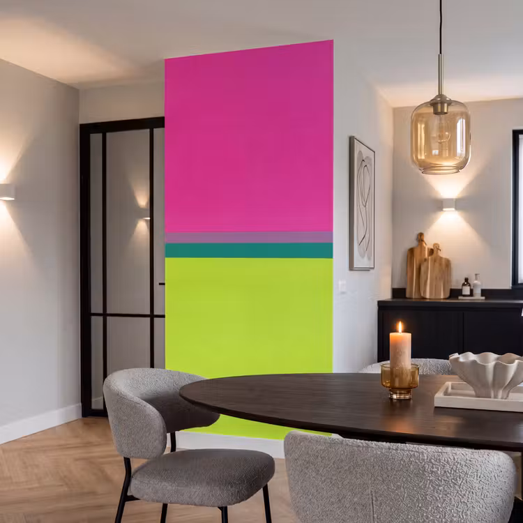 Strepen - Modern - Kleurrijk Behang Vlies klein -sfeer3