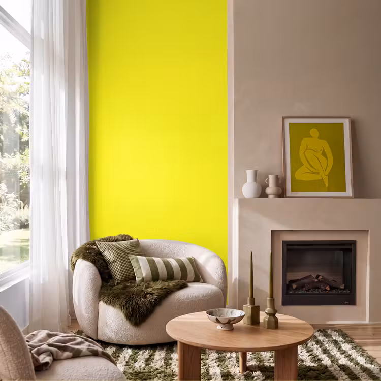 Sunshine - Glow - Geel Behang Vlies klein 1076 -sfeer2