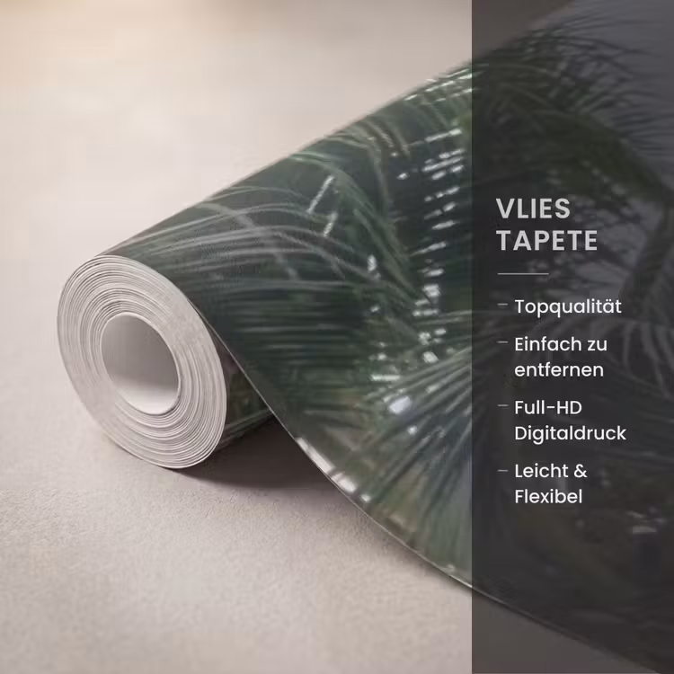 Surfboard - Palmbomen - Kleurrijk Behang Vlies klein -USP_closeupDE