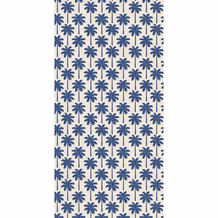 Symmetrisch - Palm - Blauw Behang Vlies klein 1076 -3d_website