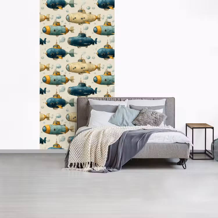 Duikboot - Fantasie - Kleurrijk fotobehang vinyl groot 64 -slaapkamer