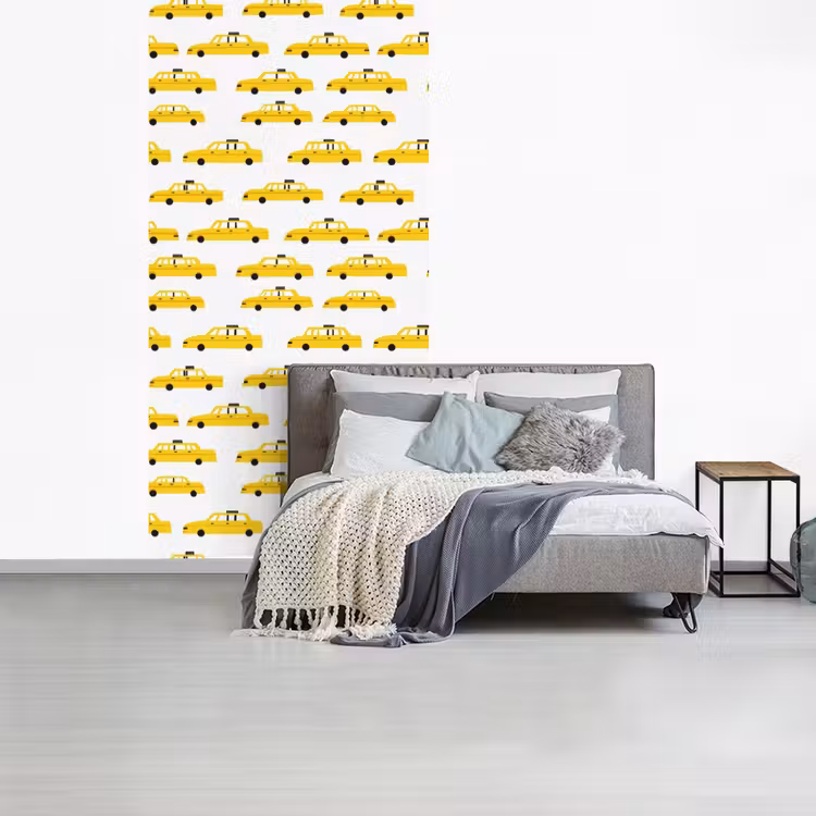 Taxi - Iconisch - Geel fotobehang vinyl groot 64 -slaapkamer