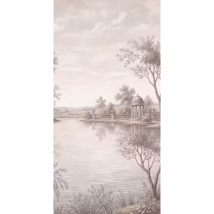 Terras - Water - Natuur - Landschap Behang Vlies klein -3d_website