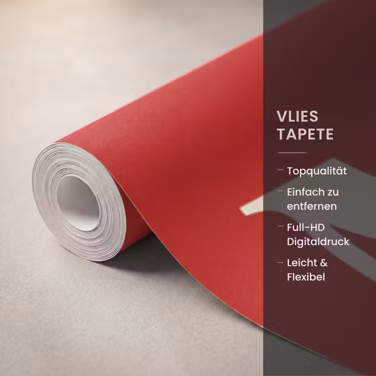 Tekst - Rijkdom - Motivatie - Rood - Modern Behang Vlies klein -USP_closeupDE
