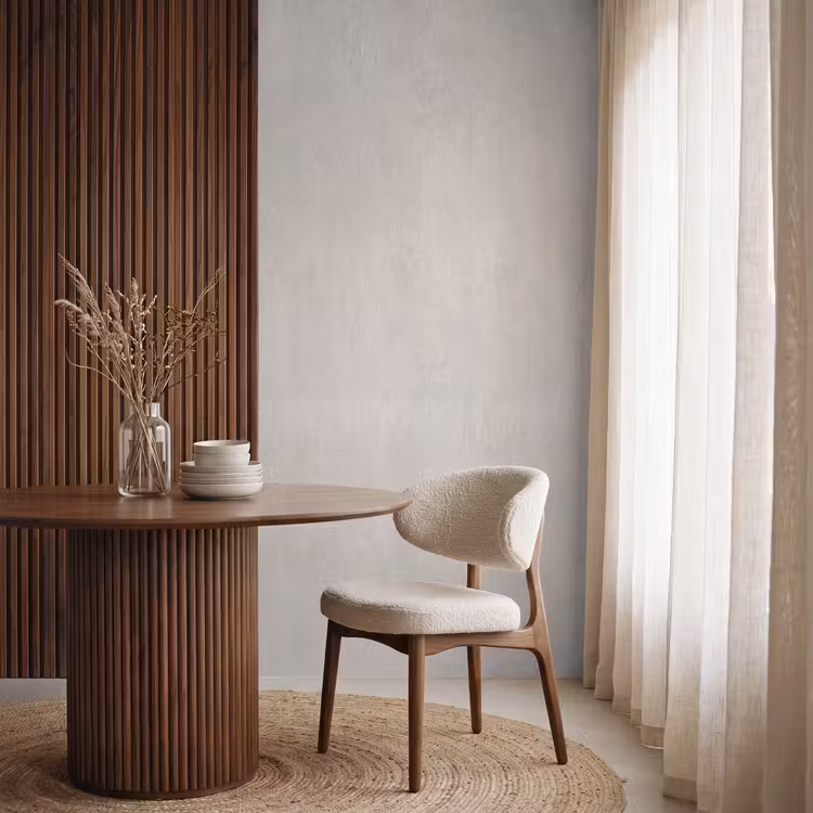 Textuur - Effen - Abstract - Beige Behang Vlies klein -sfeer1