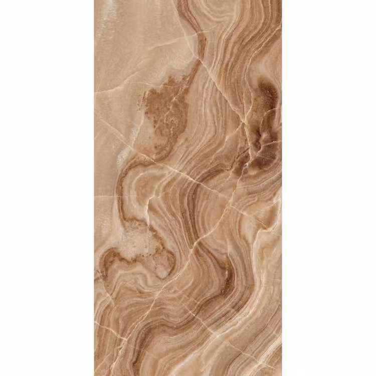 Textuur - Golvend - Abstract - Warm - Bruin Behang Vlies klein -3d_website