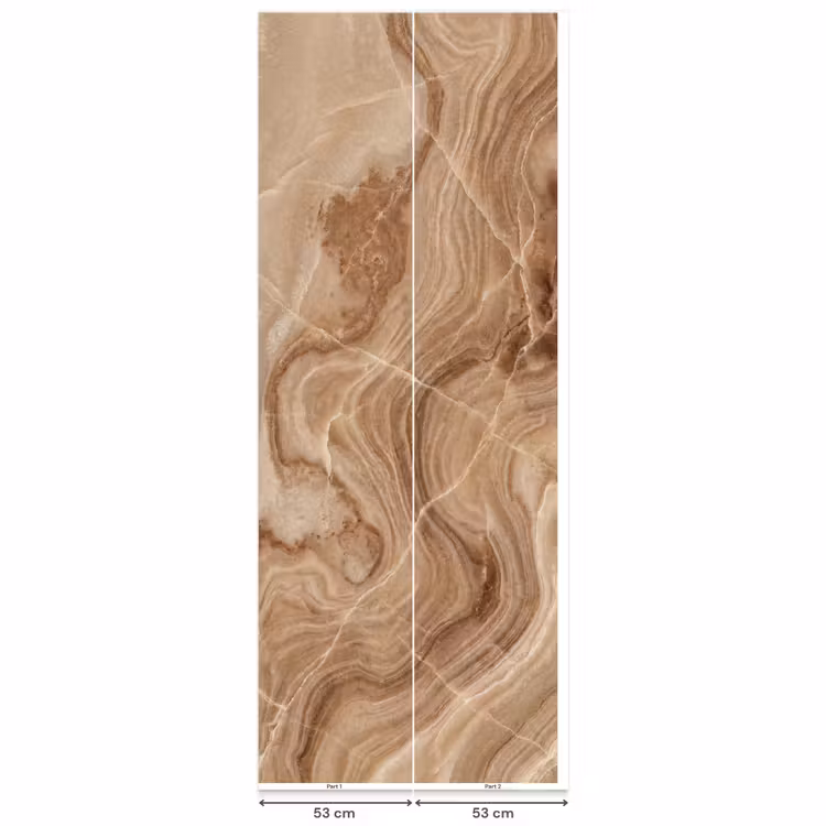 Textuur - Golvend - Abstract - Warm - Bruin Behang Vlies klein -USP_banen