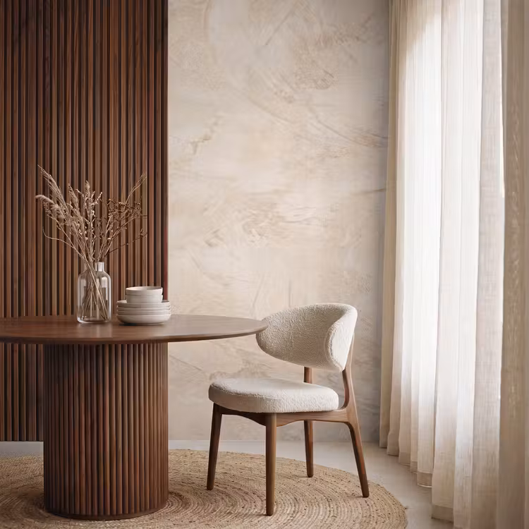 Textuur - Patroon - Abstract - Modern - Beige Behang Vlies klein -sfeer1