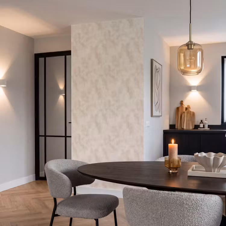 Structuur - Spikkels - Beige Behang Vlies klein 1076 -sfeer3