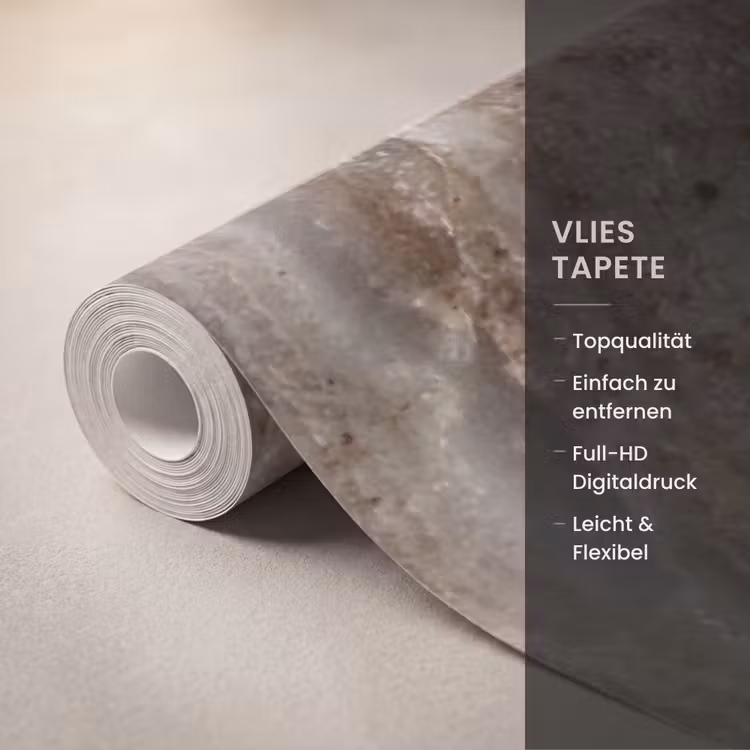 Textuur - Steen - Abstract - Beige Behang Vlies klein -USP_closeupDE