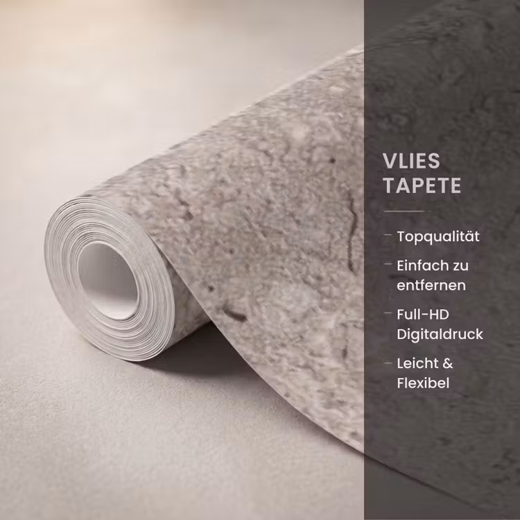 Textuur - Steen - Patroon - Rustiek - Beige Behang Vlies klein -USP_closeupDE