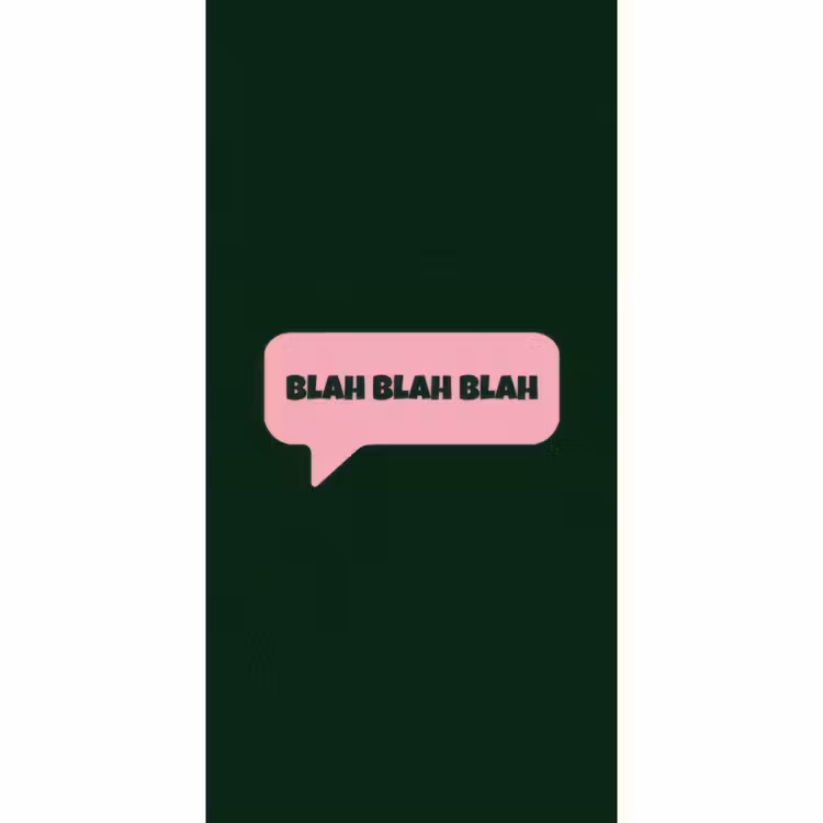 Tekstwolk - BLAH BLAH BLAH - Roze Behang Vlies klein -3d_website