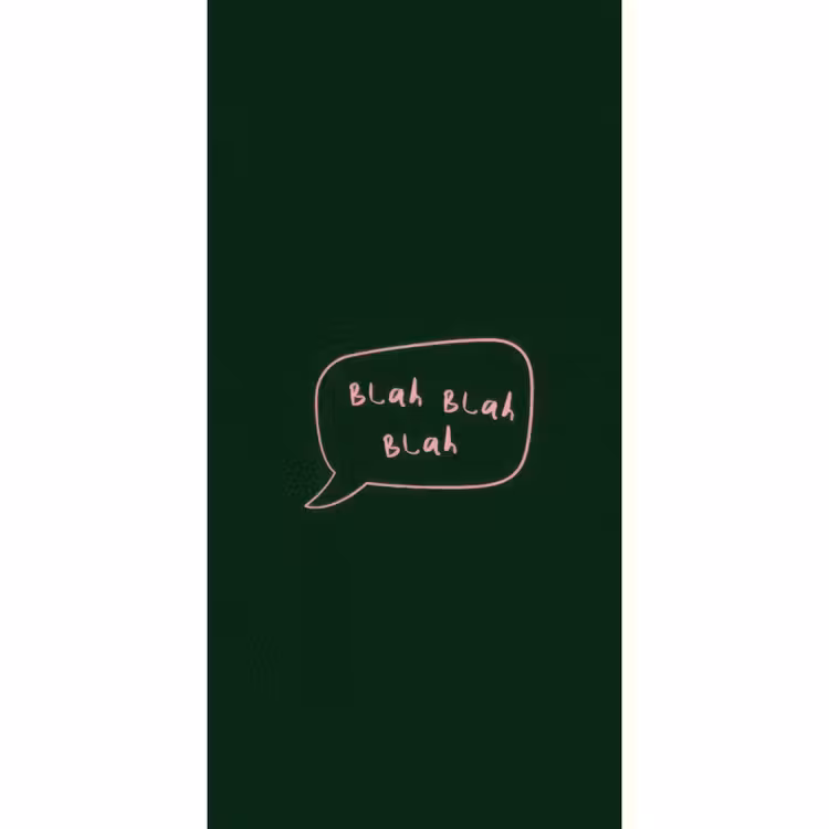 Tekstwolkje - Donkergroen - BLAH BLAH BLAH Behang Vlies klein -3d_website