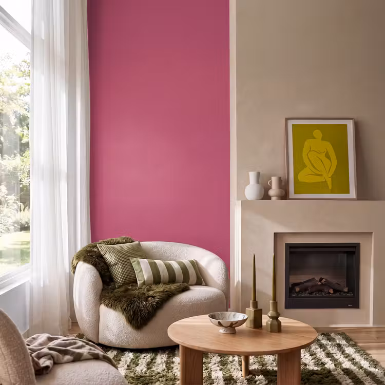 Deep - Berry - Rood Behang Vlies klein 1076 -sfeer2