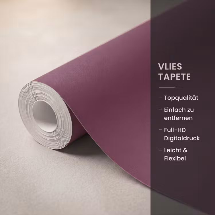 Deep - Plum - Paars Behang Vlies klein 1076 -USP_closeupDE