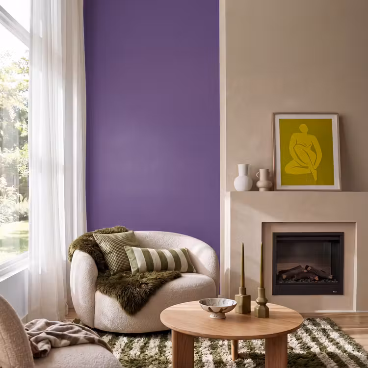 Tapete - Tief - Pflaume - Violett - Deep - Plum - Paars Behang Vlies klein 1076