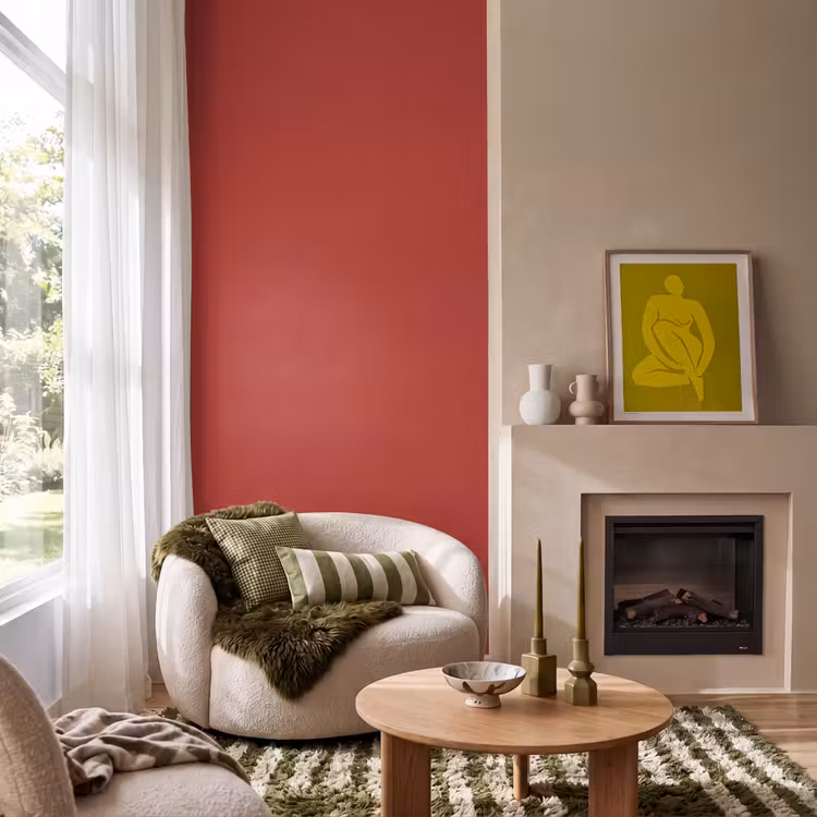 Deep - Crimson - Rood Behang Vlies klein 1076 -sfeer2