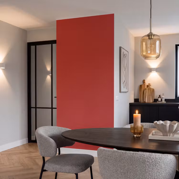 Deep - Crimson - Rood Behang Vlies klein 1076 -sfeer3