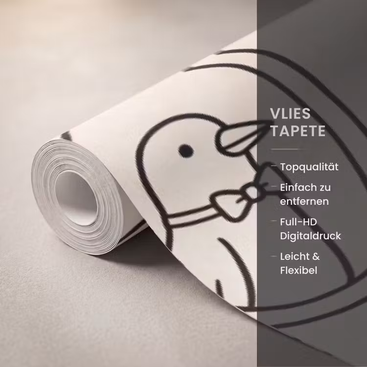 Dieren - Illustratie - Lijsten - Galerij - Speels Behang Vlies klein -USP_closeupDE