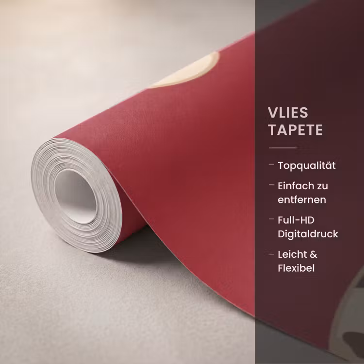 Dieren - Luipaard - Abstract - Rood - Modern Behang Vlies klein -USP_closeupDE