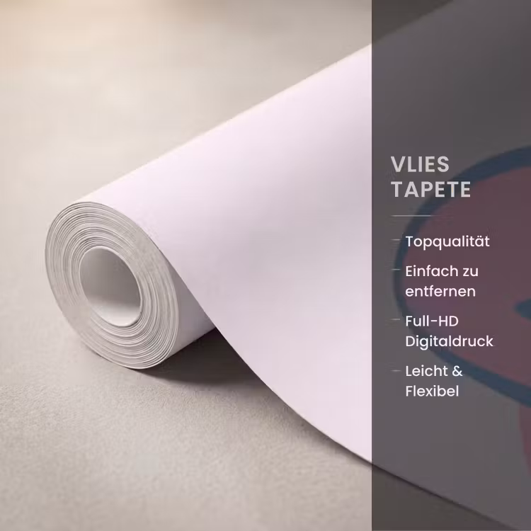 Dieren - Profiel - Abstract - Roze - Blauw Behang Vlies klein -USP_closeupDE