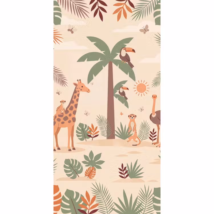 Dieren - Tropisch - Safari - Kleurrijk Behang Vlies klein -3d_website