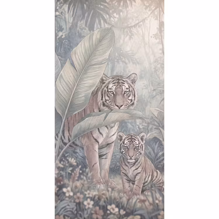 Tijger - Welp - Jungle - Illustratie - Dieren Behang Vlies klein -3d_website