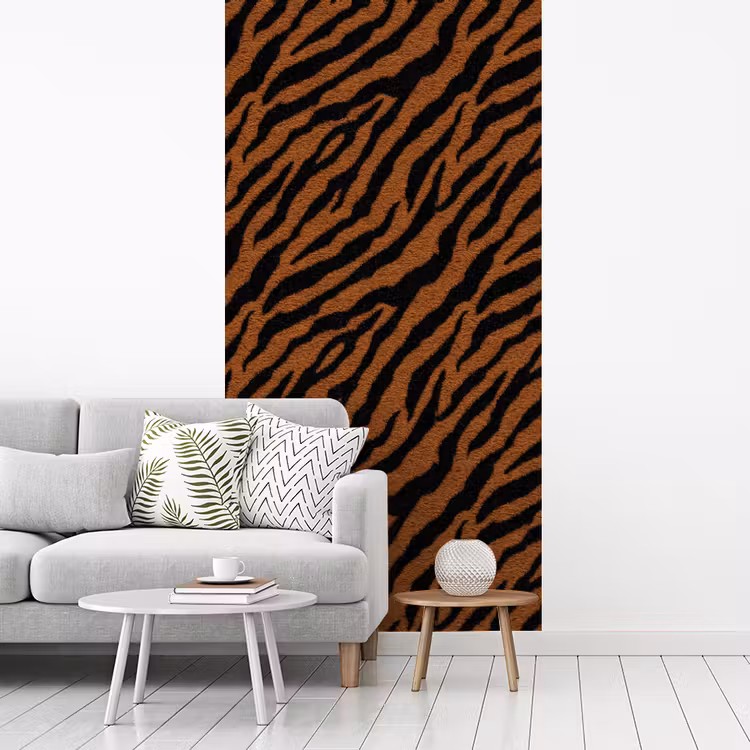 Tijger - Vacht - Zwart fotobehang vinyl groot 64 -woonkamer
