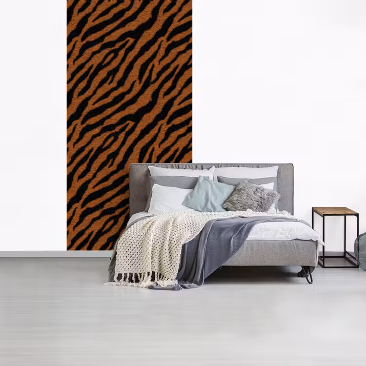 Tijger - Vacht - Zwart fotobehang vinyl groot 64 -slaapkamer