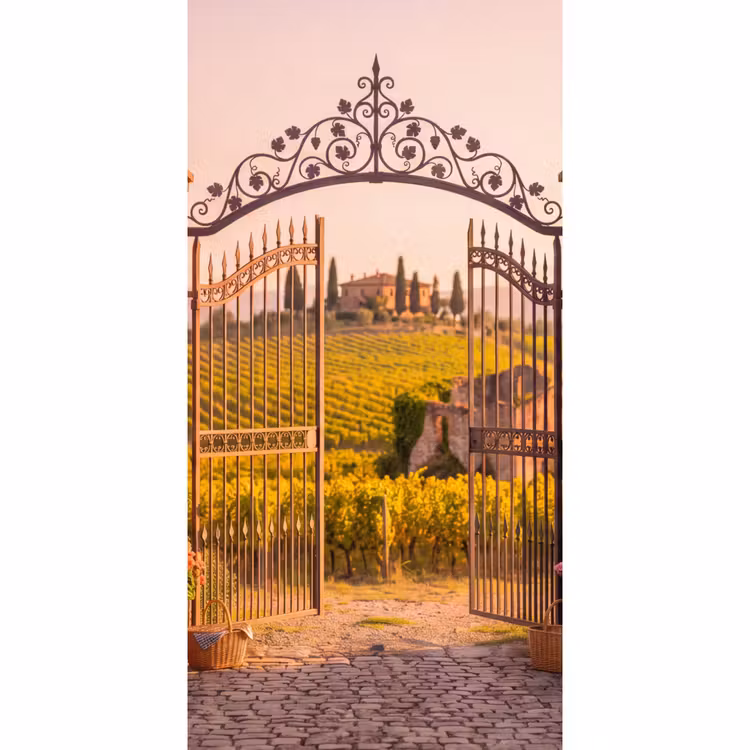 Poort - Landschap - Platteland - Zonlicht - Warm Behang Vlies klein -3d_website