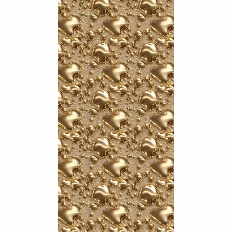 Druppels - Organisch - Goud Behang Vlies klein 1076 -3d_website