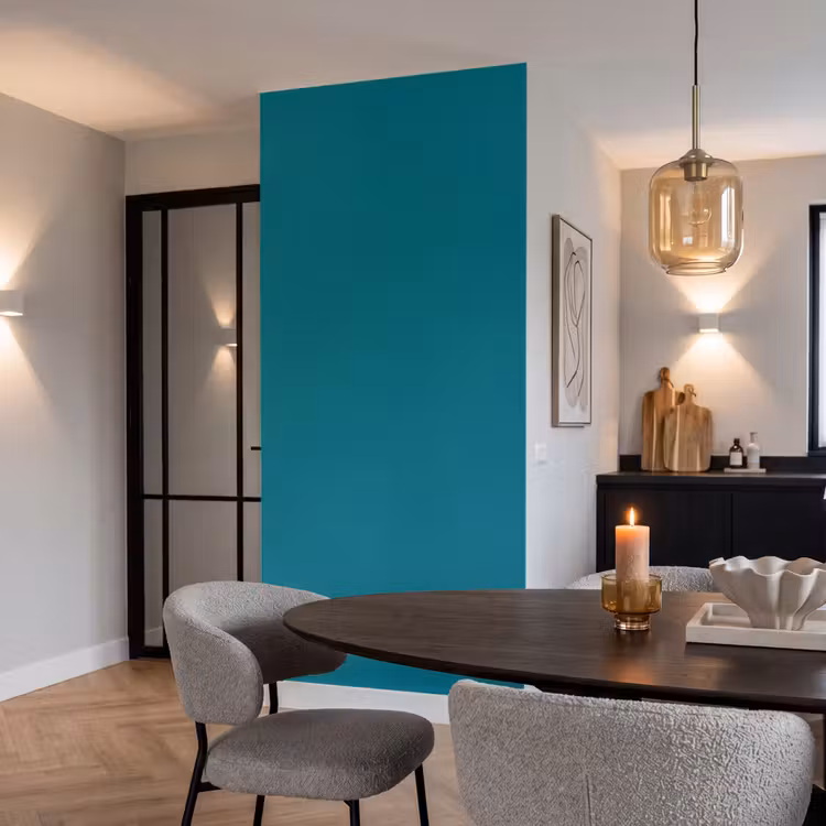 Tropical - Peacock - Blauw Behang Vlies klein 1076 -sfeer3