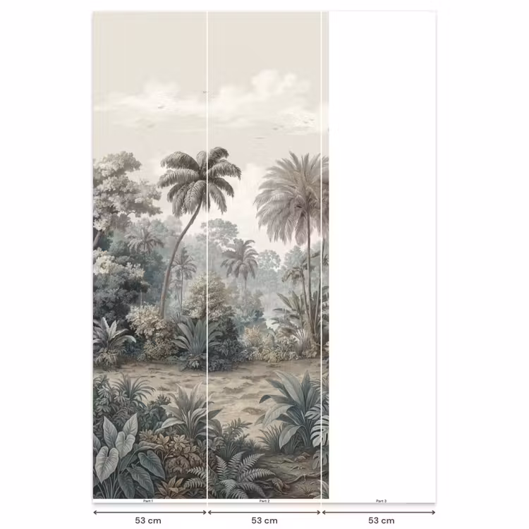 Tropisch - Landschap - Illustratie Behang Vlies klein -USP_banen