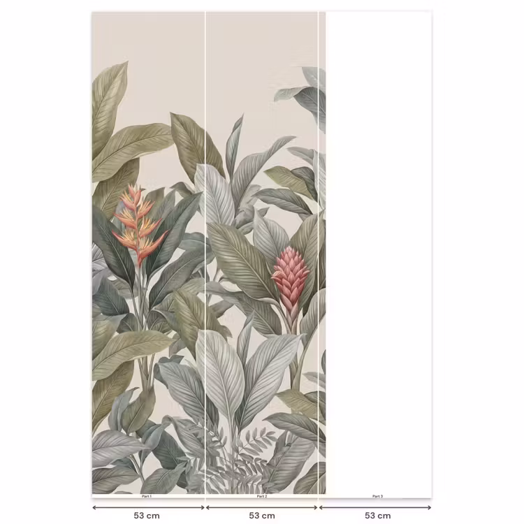 Tropisch - Planten - Modern - Groen Behang Vlies klein -USP_banen