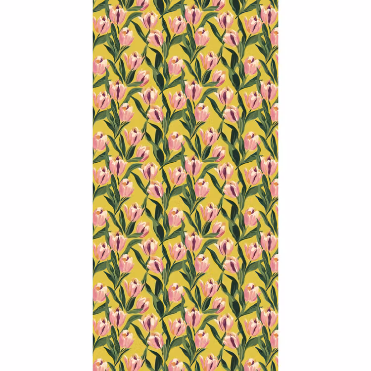 Tulpen - Botanisch - Geel Behang Vlies klein 1076 -3d_website