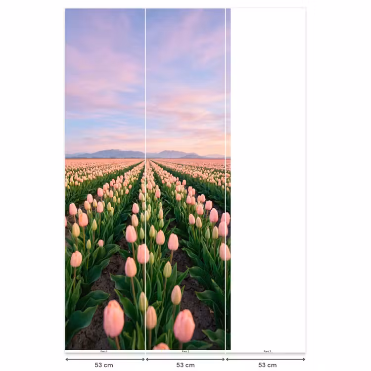 Tulpen - Landschap - Roze Behang Vlies klein -USP_banen