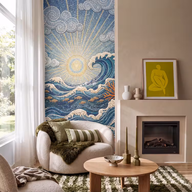 Onderwater - Koraal - Vis - Natuur - Kunst Behang Vlies klein -sfeer2