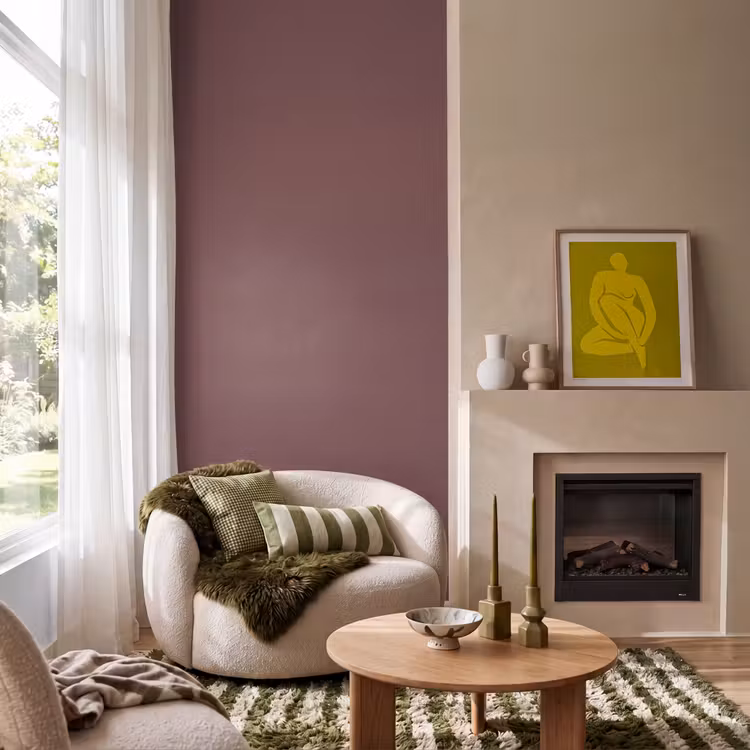 Velvet - Merlot - Rood Behang Vlies klein 1076 -sfeer2