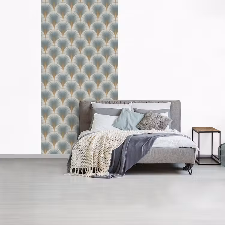 Waaier - Klassiek - Blauw fotobehang vinyl groot 64 -slaapkamer