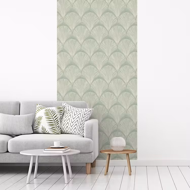 Waaiers - Patroon - Groen fotobehang vinyl groot 64 -woonkamer