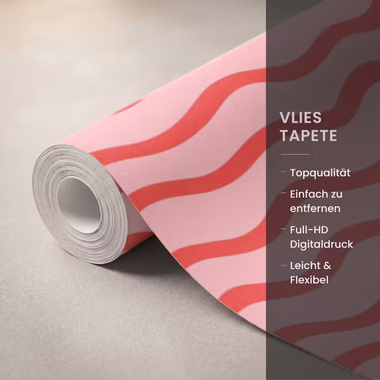 Speels - Patroon - Rood Behang Vlies klein 1076 -USP_closeupDE