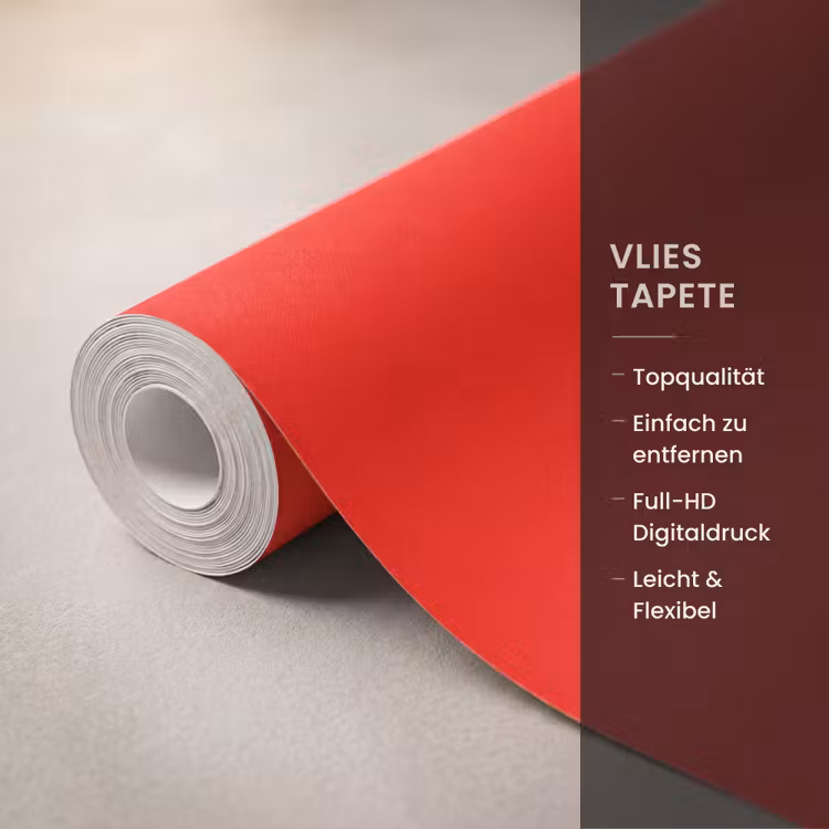 Vibrant - Vermilion - Rood Behang Vlies klein 1076 -USP_closeupDE
