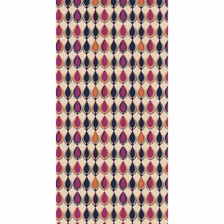 Vintage - Retro - Kleurrijk Behang Vlies klein 1076 -3d_website