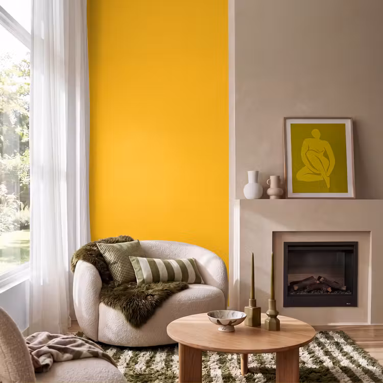 Vivid - Amber - Geel Behang Vlies klein 1076 -sfeer2