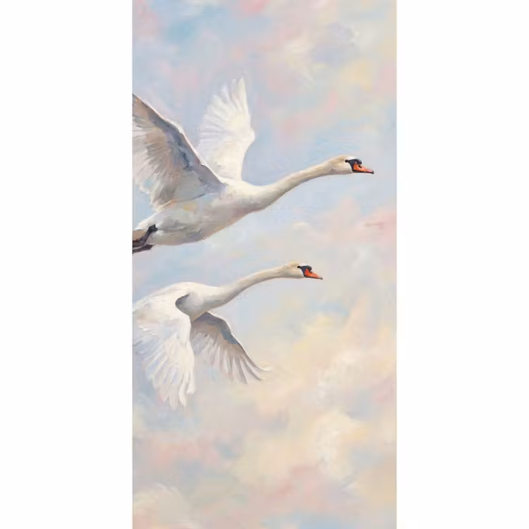 Vogel - Vliegend - Lucht - Modern - Pastel Behang Vlies klein -3d_website
