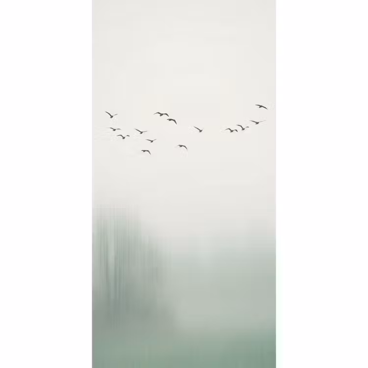 Vogel - Vlucht - Natuur - Minimalistisch Behang Vlies klein -3d_website