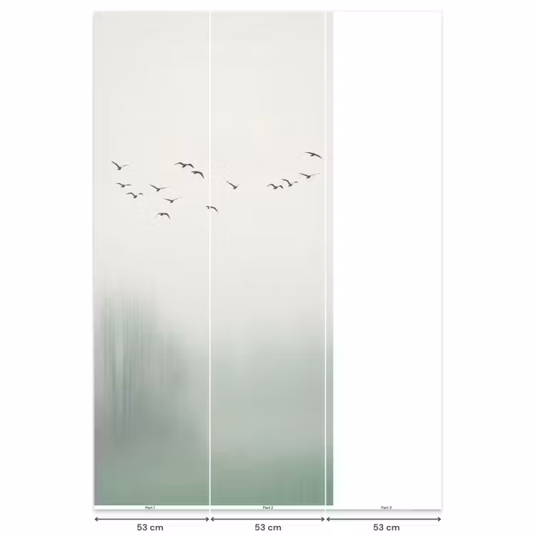 Vogel - Vlucht - Natuur - Minimalistisch Behang Vlies klein -USP_banen