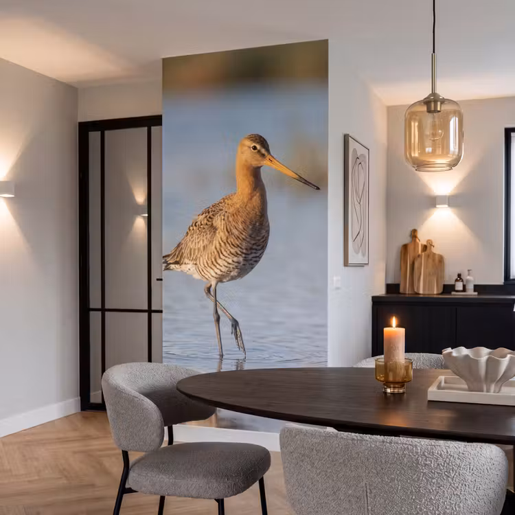 Vogel - Steltloper - Water - Natuur Behang Vlies klein -sfeer3