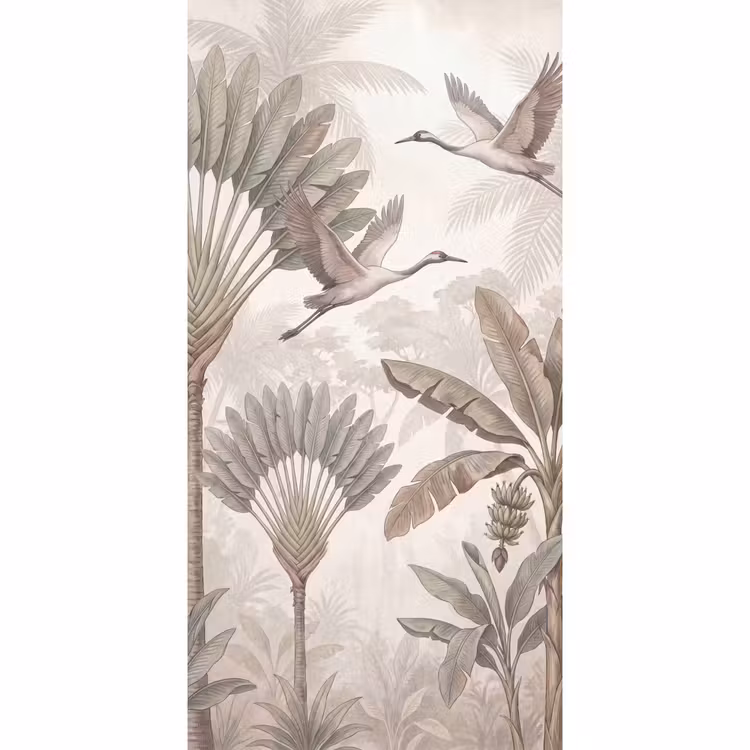 Vogel - Tropisch - Jungle - Natuur - Beige Behang Vlies klein -3d_website